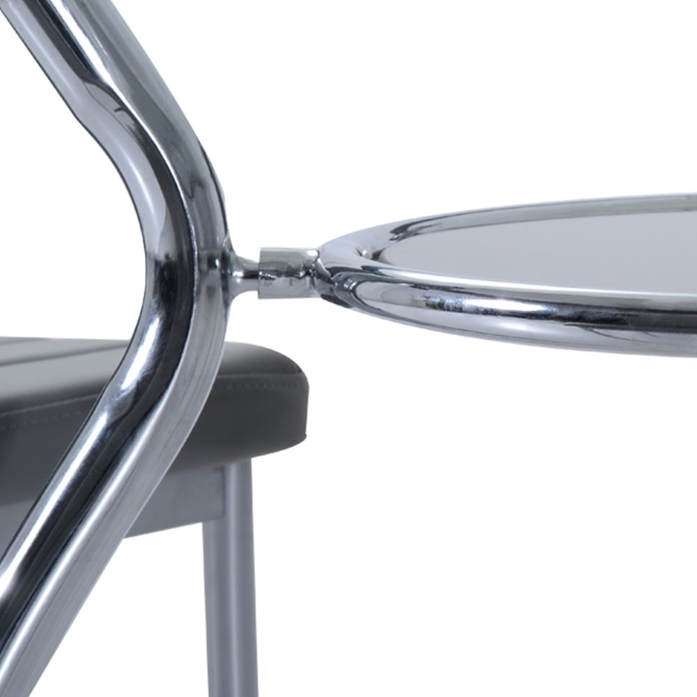 HOMCOM Round Dining Set: Table for 4, Chairs with Cushion. Stylish & Durable. Steel Frame. High Quality.