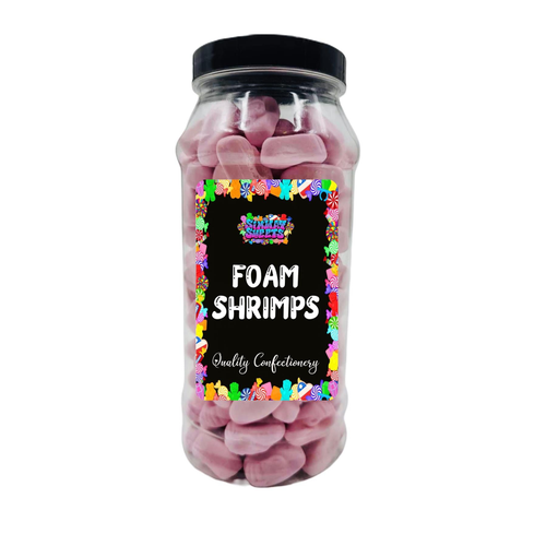 Foam Shrimps Retro Sweets Gift Jar - 360g