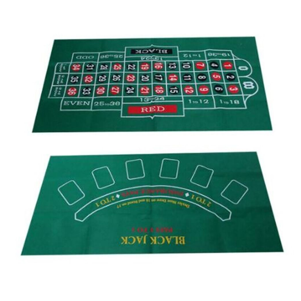 Waterproof Blackjack Roulette Casino Poker Table Top Felt Cloth Cover Mat