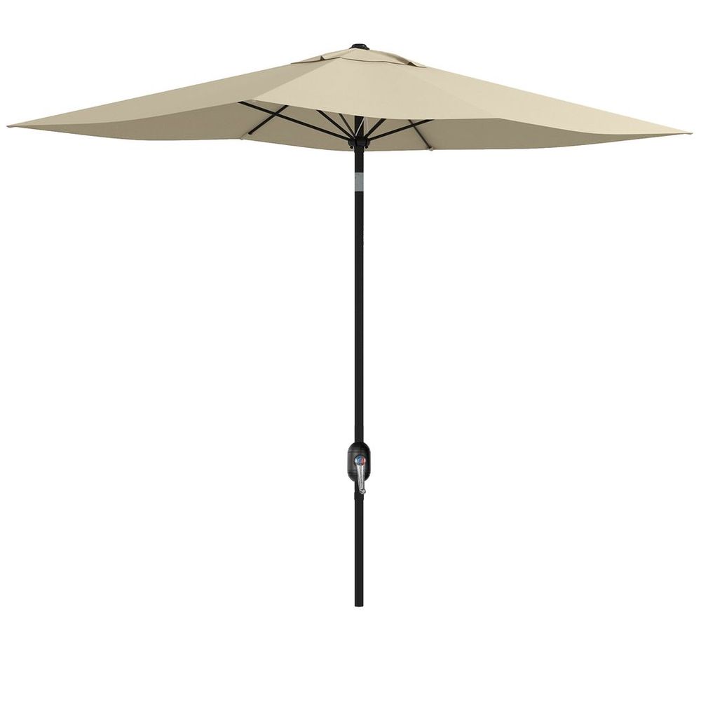 Outsunny 2x3m Garden Parasol Rectangular Umbrella | Crank, UV Resistant, White