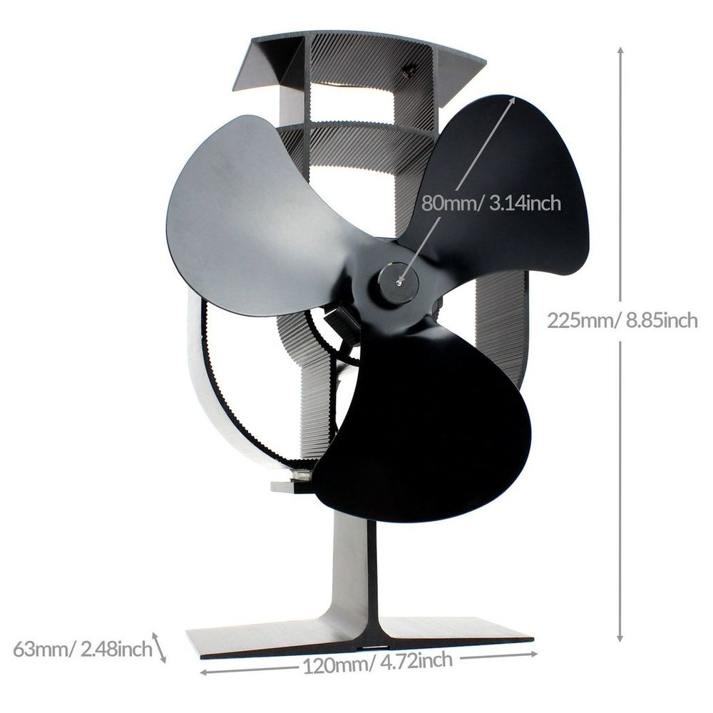 Heat Powered 3 Blade Stove Fan | M&W - Quiet, Efficient, and Safe - Save Money and Heat up Your Room Faster!