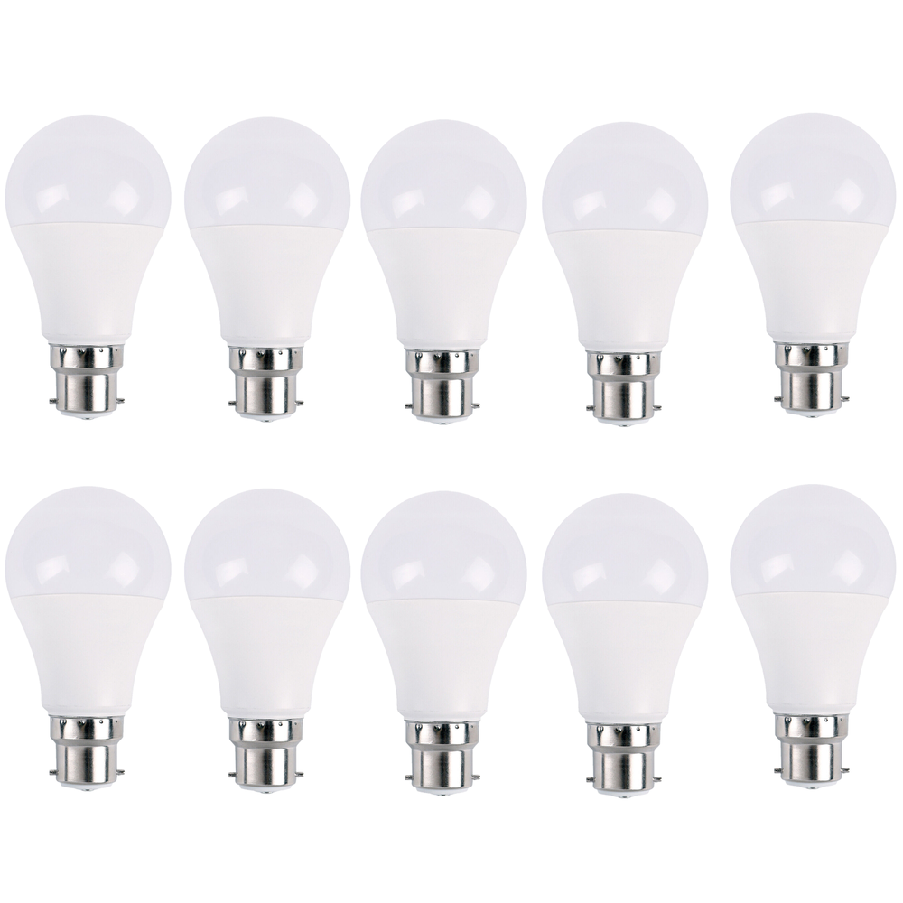 9W B22 Screw LED Light GLS bulbs, Energy Saving Edison  Cool White 6000K non dimmable lights