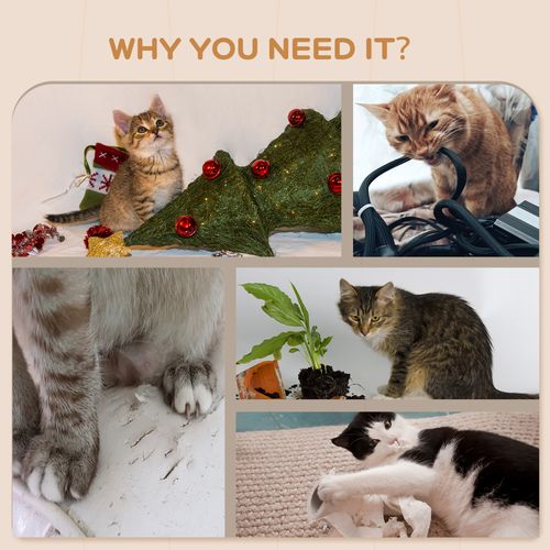 PawHut 4PCs Wall Mounted Cat Tree Cat Wall Shelves W/ Scratching Post