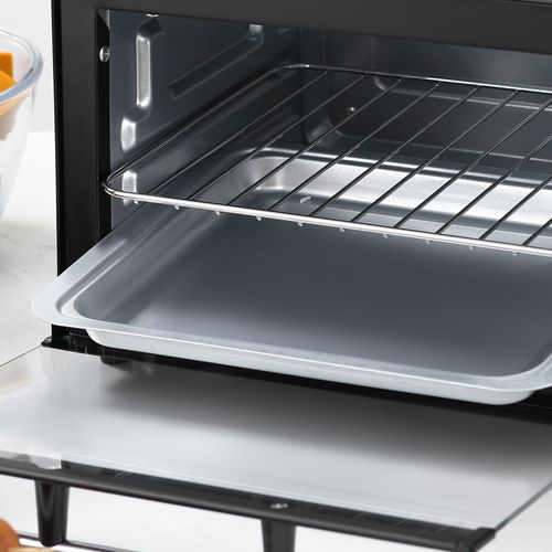 Mini Oven 9L Countertop Electric Grill Toaster Pizza 750W Timer Adjustable Black