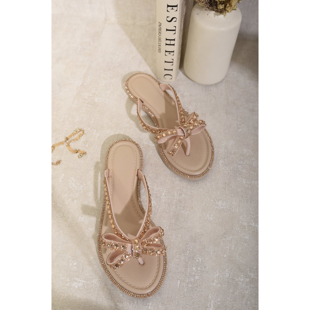 Embellished Bow Detail Sandals