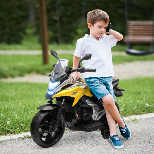 AIYAPLAY Honda Licensed 12V Kids Electric Motorbike w/ Music Headlights