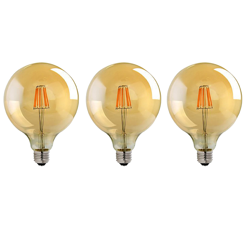 3 Pack E27 LED Edison Dimmable Vintage Amber Glass Warm white 2700K Light Bulbs