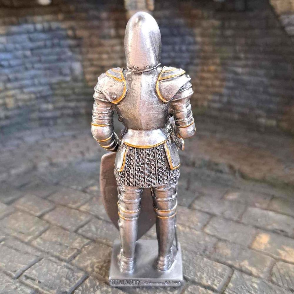 Knight With Sword (hand-cast statue sculpture) 10.5cm Height