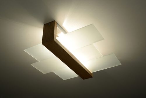 مصباح سقف FENIKS 2 من الخشب الطبيعي بتصميم عصري (لوفت) مع إضاءة LED وقاعدة E27