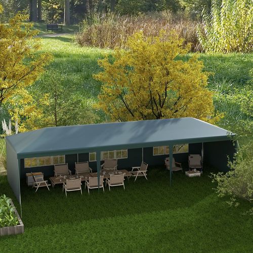 9m x 3m Outdoor Garden Gazebo Wedding Party Tent Canopy Marquee Green