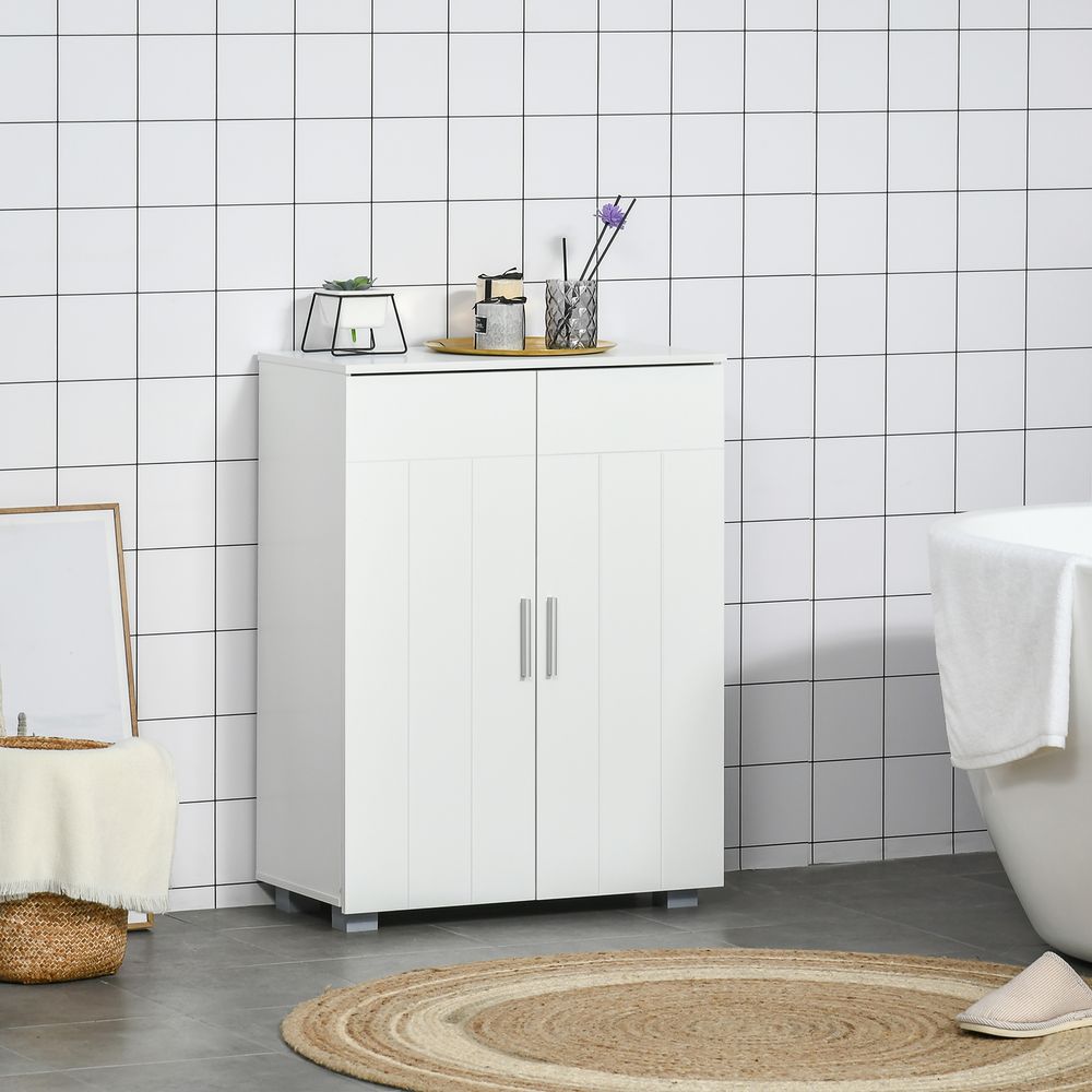 Premium-Quality Modern White Bathroom Floor Cabinet