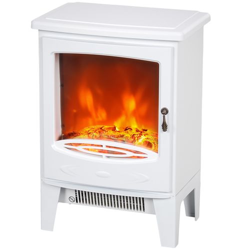 HOMCOM Electric Fireplace Freestanding w/Realistic Flame Effect