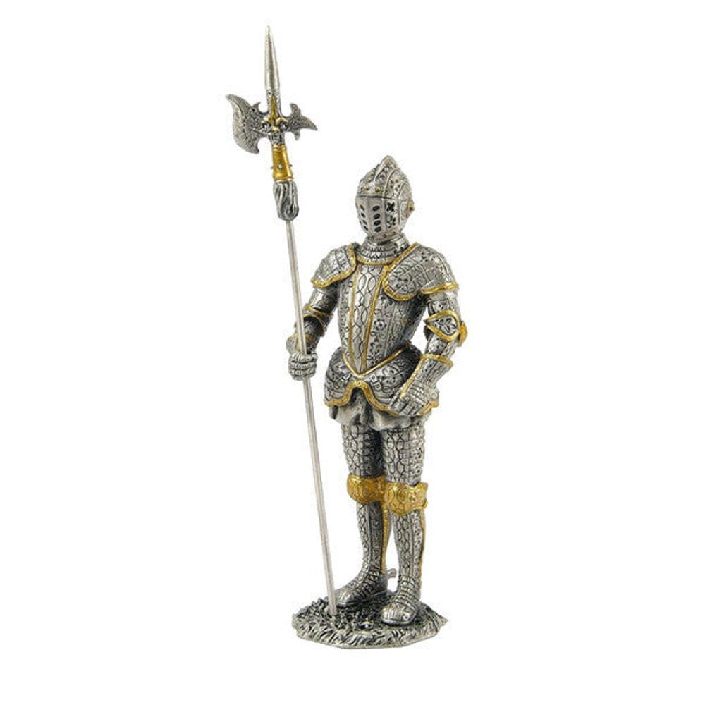 Knight With Halberd - 16th Century 14cm height Solid Metal Sculpture Figure