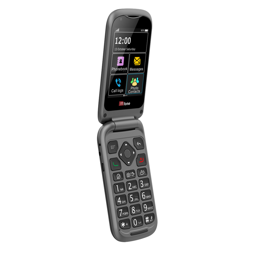 TT970 4G WhatsApp Flip Senior Big Button Mobile with Internet, Smarty SIM Card