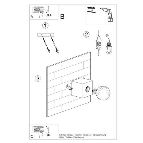 Wall lamp wood Ariz Scandinavian Design E27