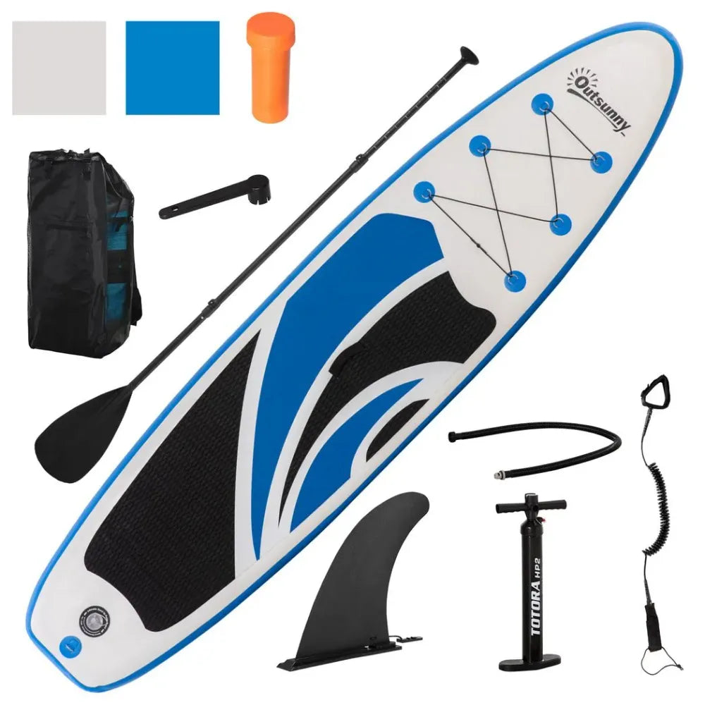 Ultimate 10ft Inflatable Paddle Board Kit, Non-Slip Deck, Adjustable Paddle - Perfect for Fishing, Surfing, and Yoga