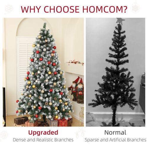 HOMCOM 5ft Artificial Pine Christmas Tree with Pinecones, Steel Base