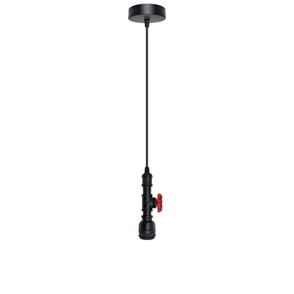 Vintage industrial metal pendant pipe light E27 fitting 95cm adjustable cable