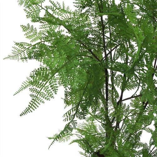 150cm Artificial Natural Moss Base Fern Foliage Plant with Silver Metal Plater