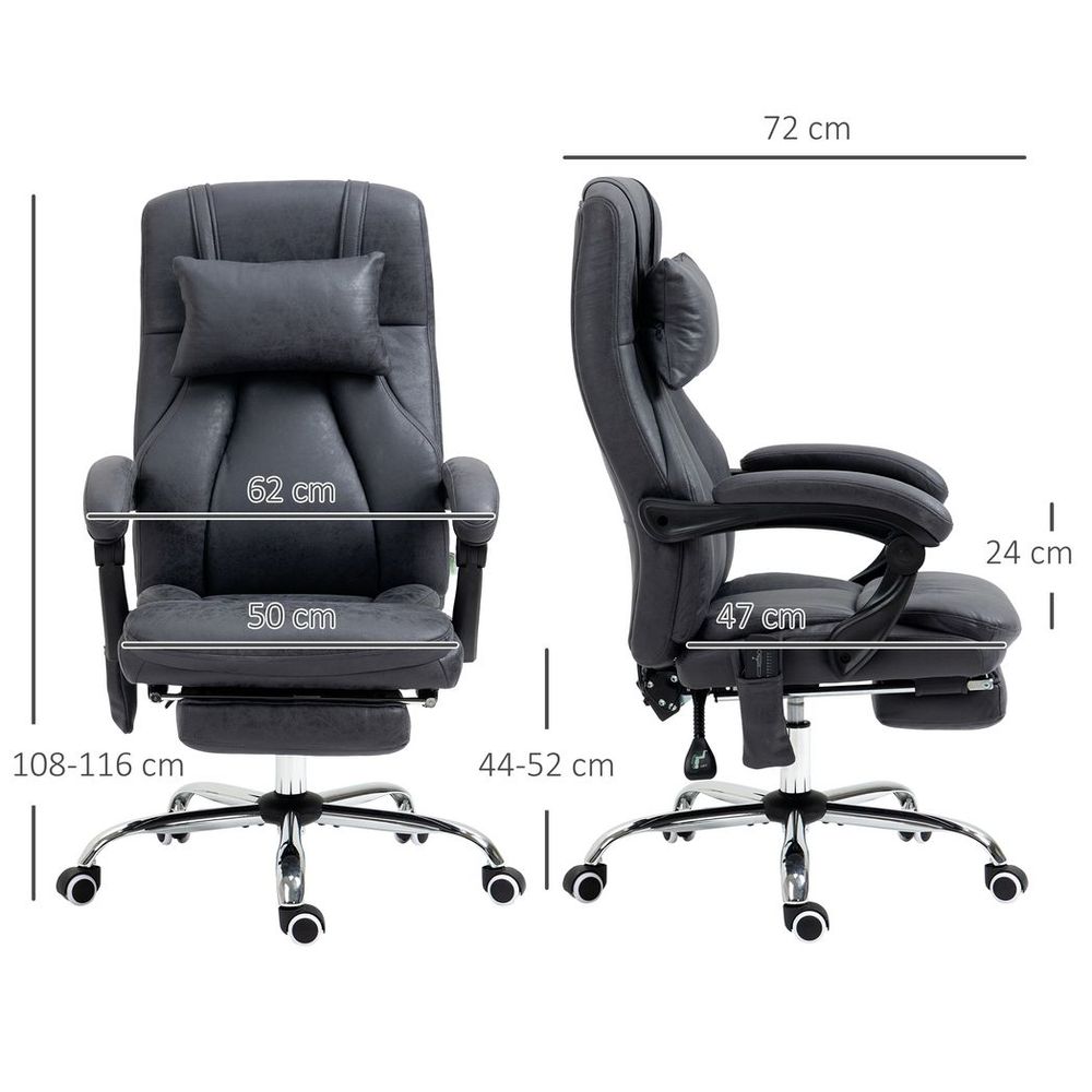 Premium Vinsetto High Back Massage Office Chair - Remote, Vibration, Headrest