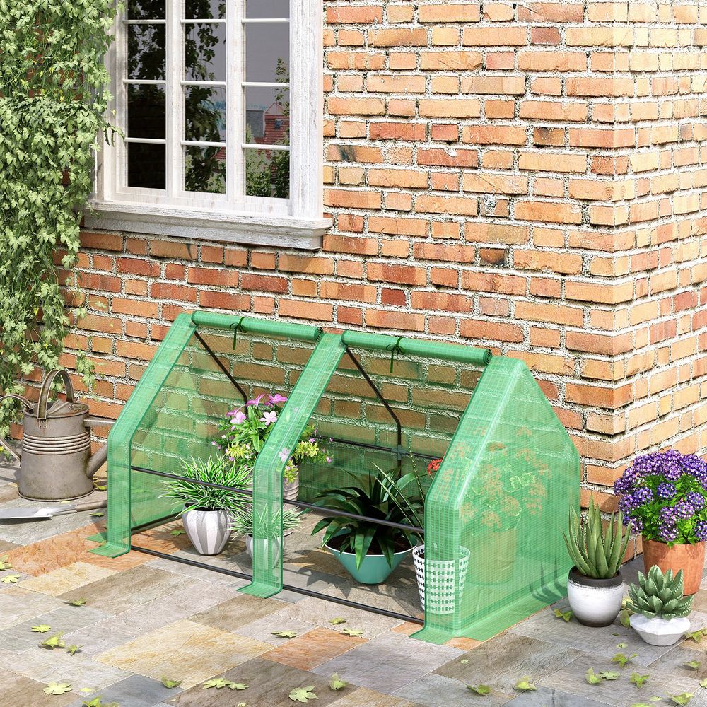 Portable Mini Greenhouse | Steel Frame & PE Cover | 180x90x90cm | Ideal for Small Spaces