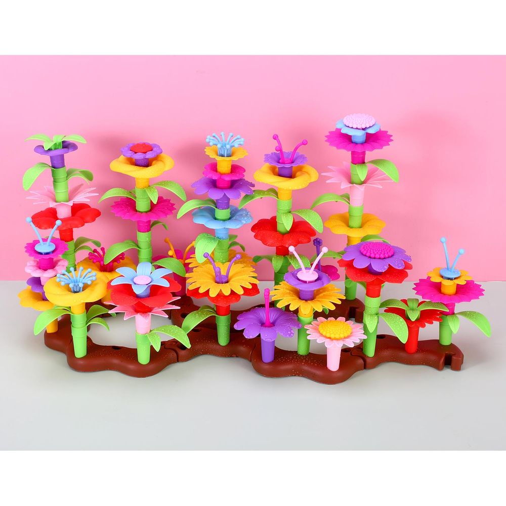 Colorful SOKA Flower Garden Building Set - High-Quality Interchangeable Pieces