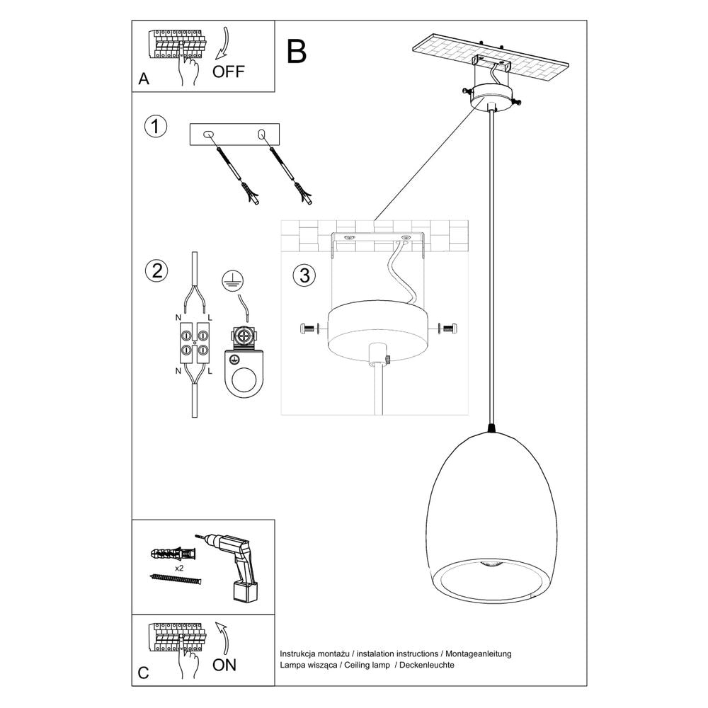 Flawiusz Ceramic Pendant Lamp - Modern Design - E27