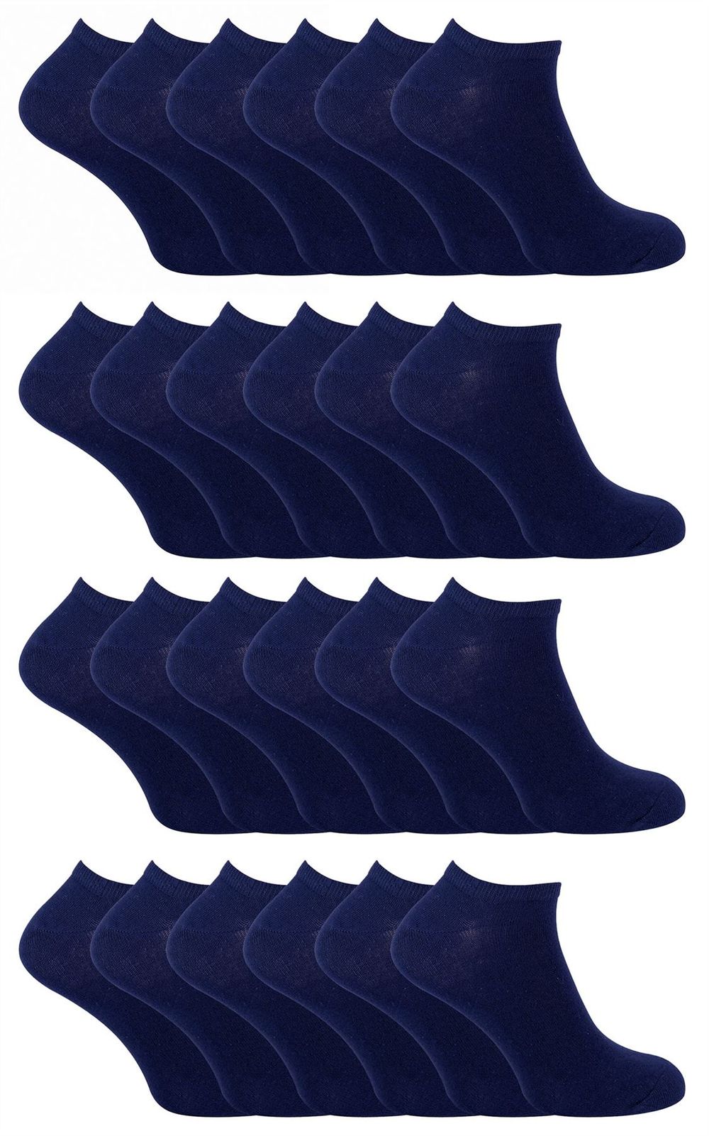 Cihat 24 Pack Children's Cotton Trainer Socks