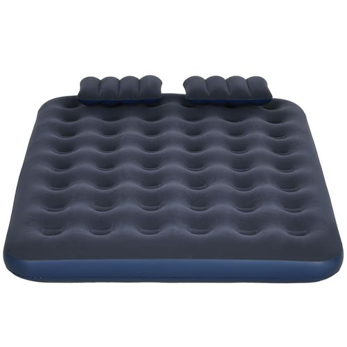 Outsunny Inflatable Mattress with 2 Pillows and Pump, Blue, 191 x 137 x 22cm