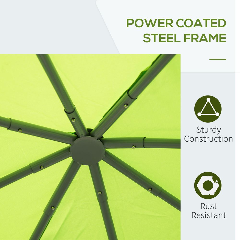 Garden Metal Gazebo Party Tent Canopy Shelter Pavilion Sidewalls-Lemon Green