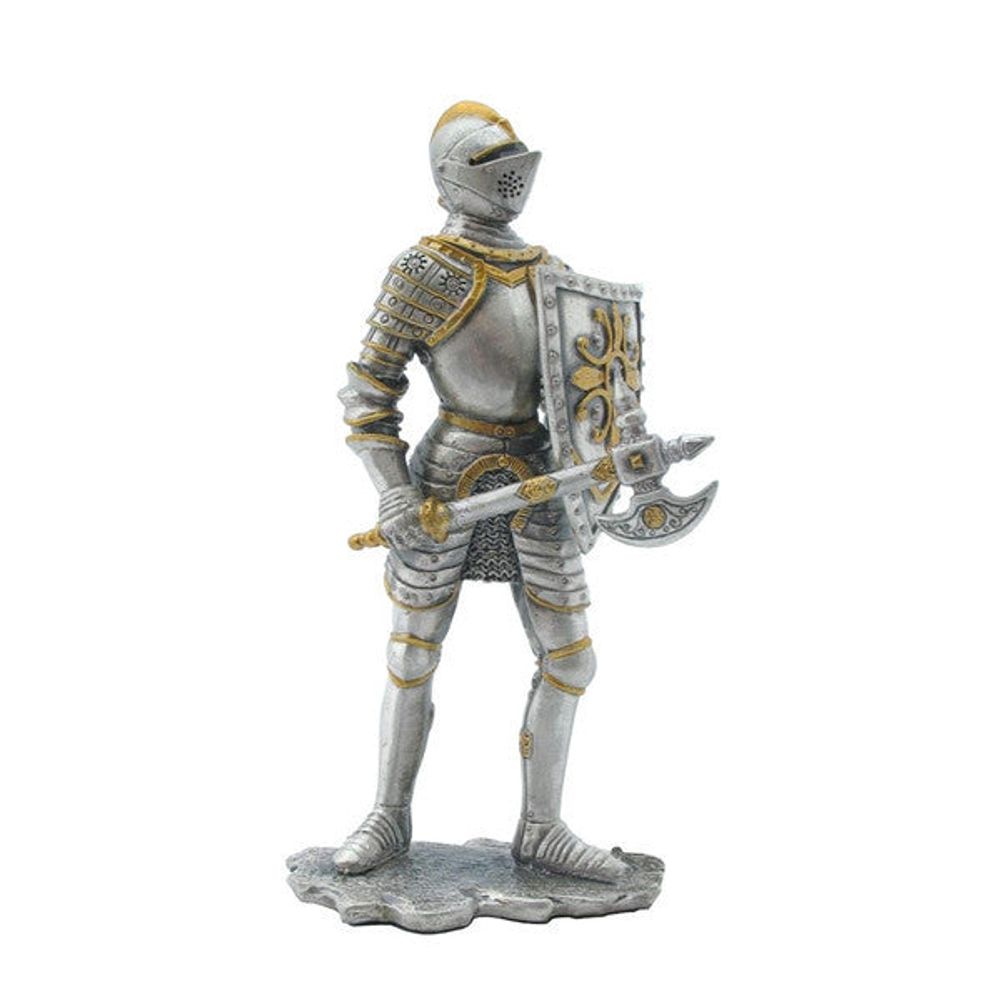 Knight With Battleaxe (hand-cast statue sculpture) 10cm Height