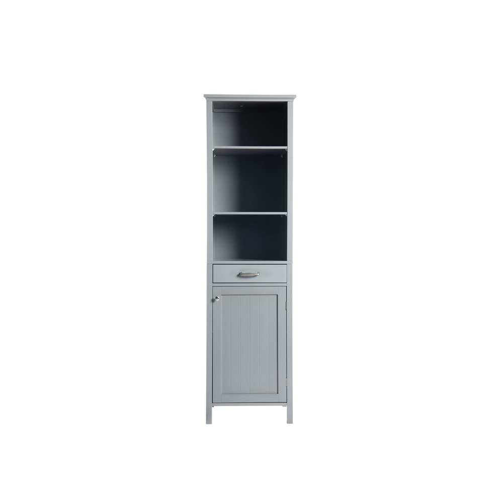 Tall Grey Storage Cabinet - Stylish Design, High-Quality Material - Perfect for Any Room - 47.5cm x 38cm x 170cm