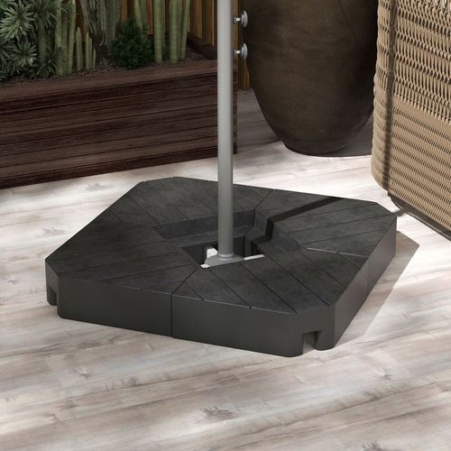Outsunny Umbrella Weights for Offset Parasols, 80kg Sand or 60kg Water Filled