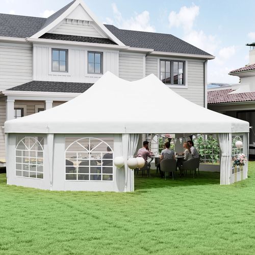 Outsunny 10 Sides Heavy Duty Tent Gazebo Outdoor Party Wedding Event Marquee