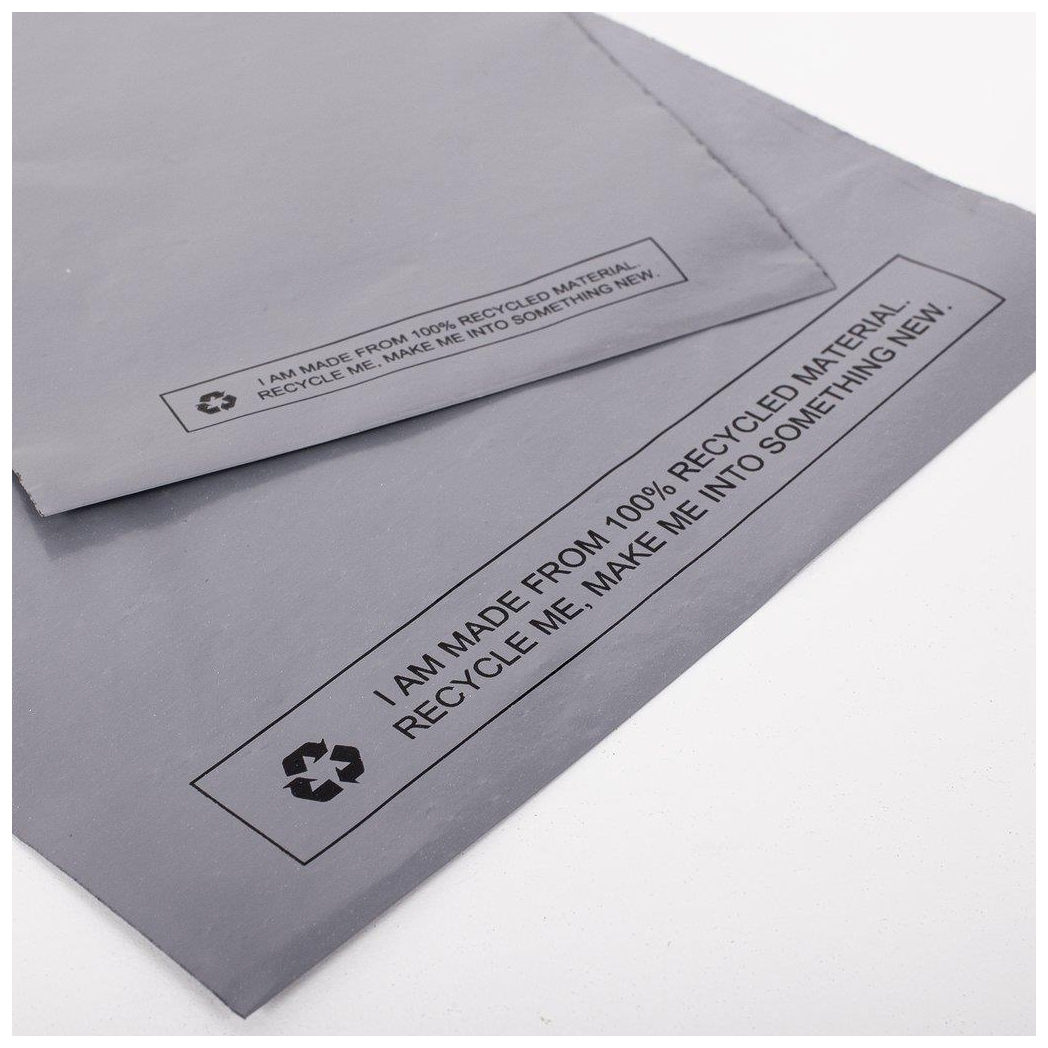 100% Recycle Grey Postal Mail Bag 4.5x7" (100)