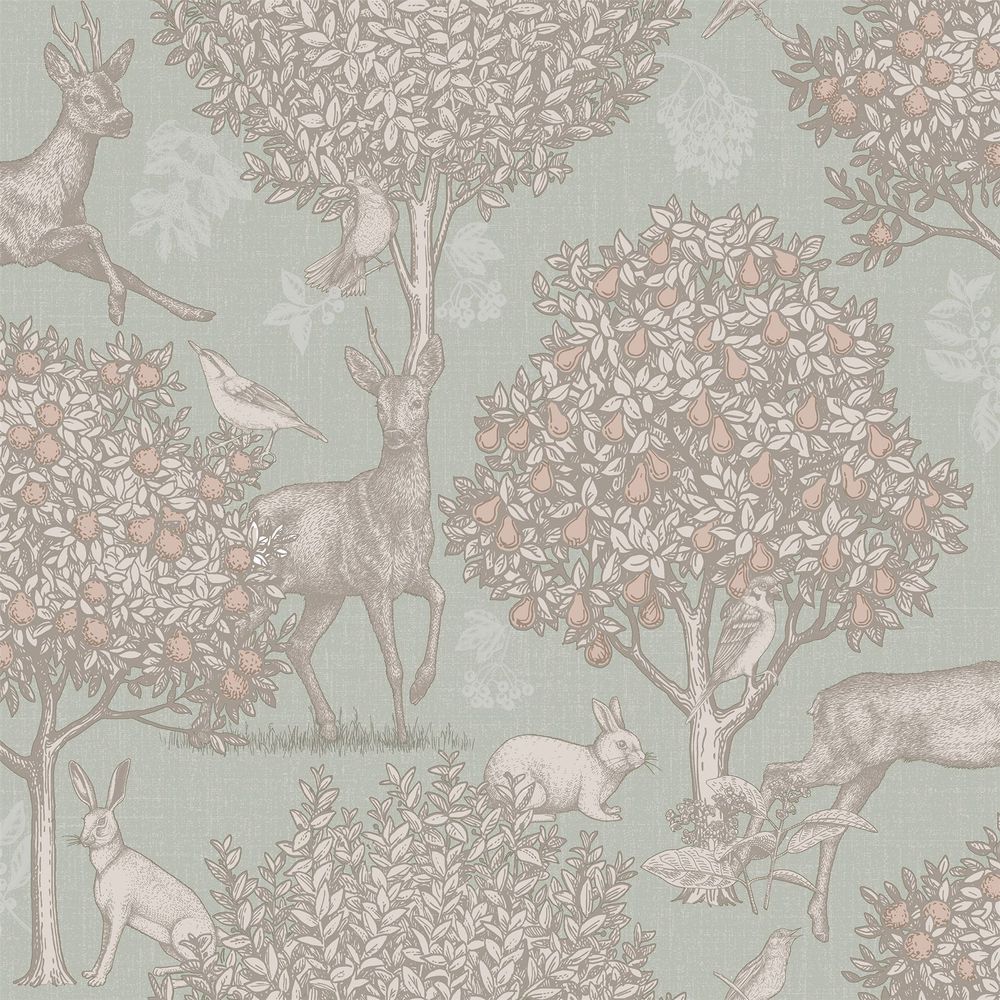 Premium Woodland Scene Sage Green sw12 Pillowcase