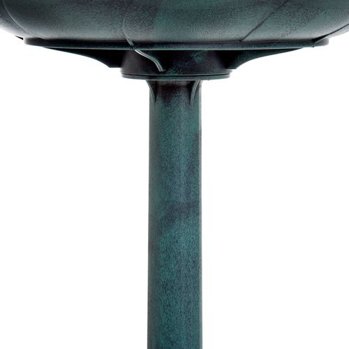 Outsunny 50cm Outdoor Bird Bath Fountain, Decrative Garden Feeder Stand Green