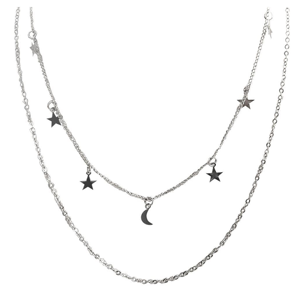 Stellar Nights: Star & Moon Necklace