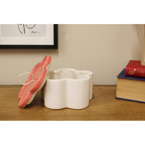 Orange Flower Shape Trinket Box