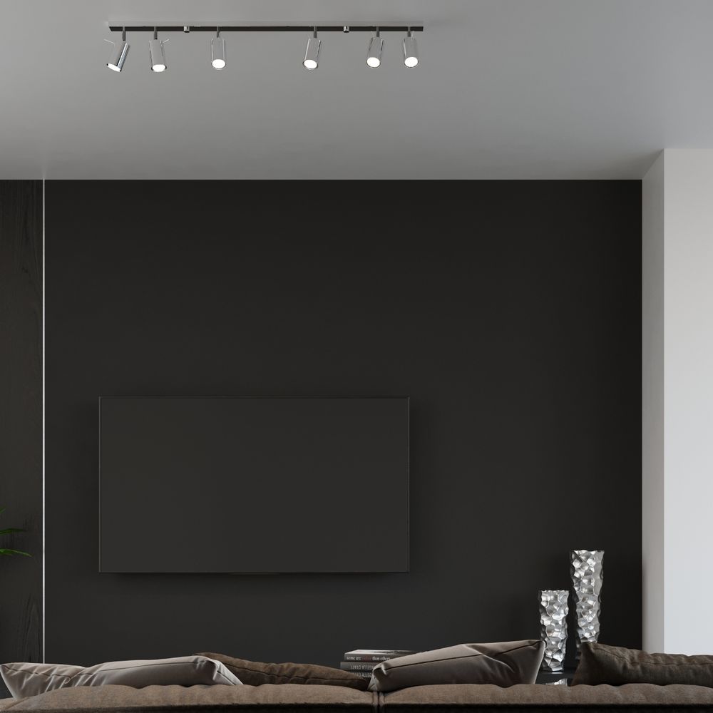 Sleek GU10 Steel Ring Ceiling Lamp - Modern Design