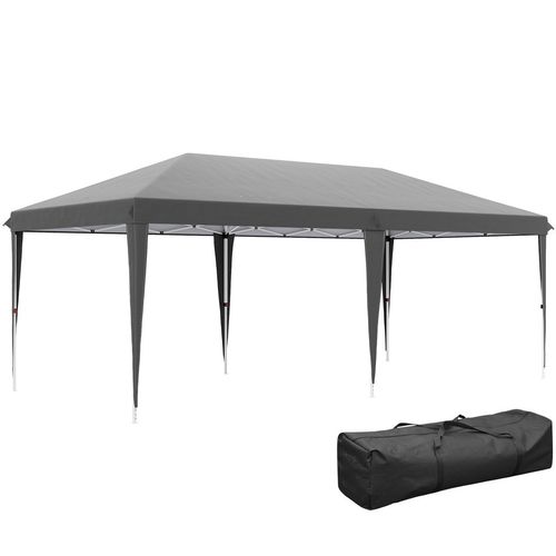 Outsunny 6 x 3(m) Pop Up Gazebo Patio Party Event Heavy Duty Canopy Grey