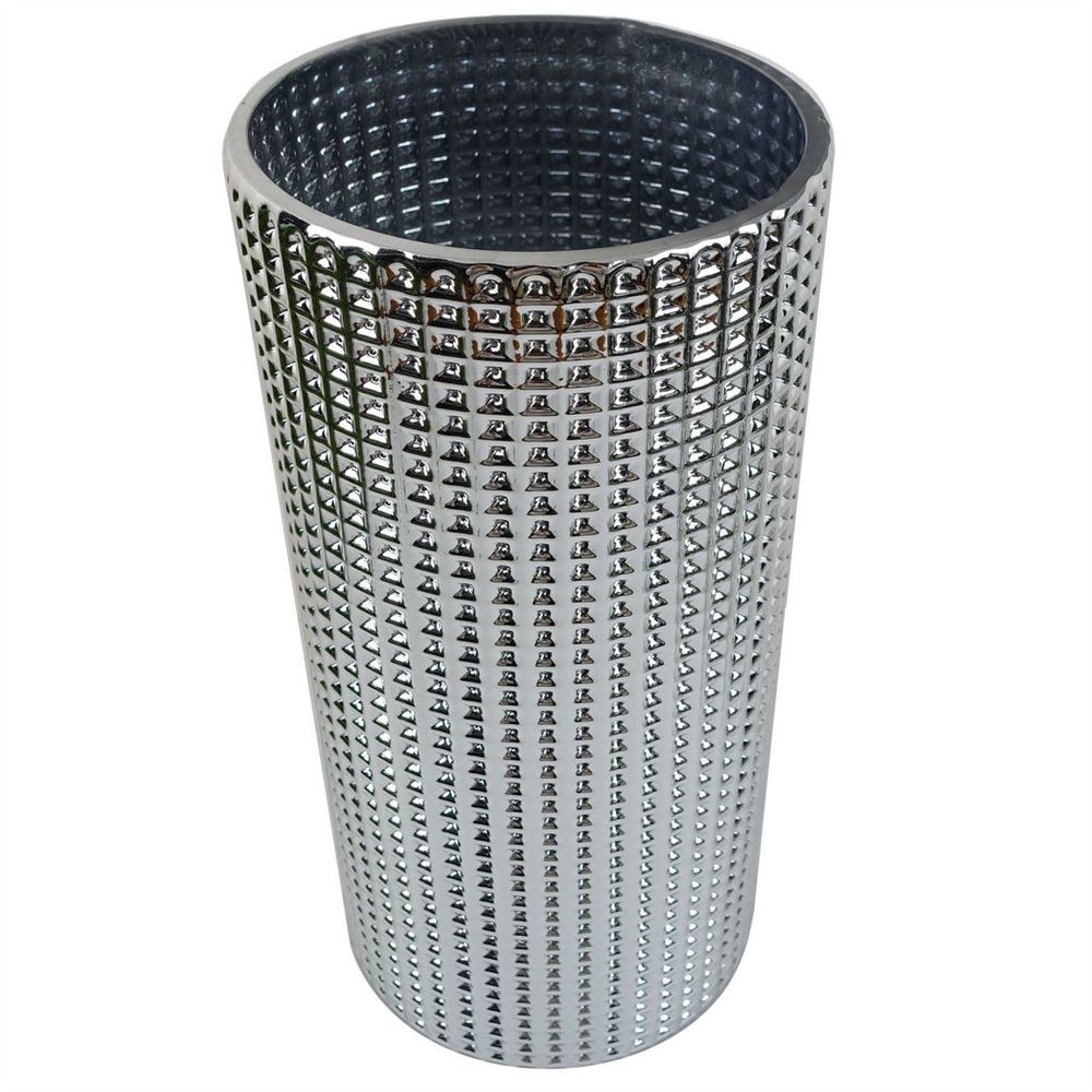 Exquisite 30cm Silver Dot Glass Vase