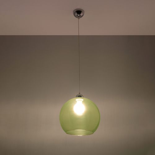 Pendant lamp steel, glass Ball minimalistic Design E27