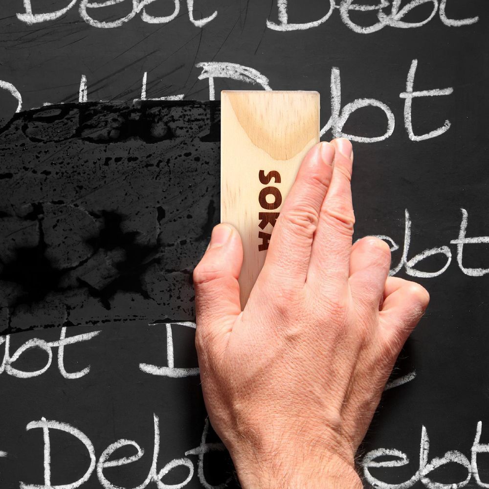 SOKA Eraser: Premium Quality Wooden Handle - Multifunctional for Chalkboards & Whiteboards - Certified Safe