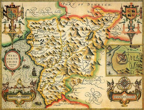 Merionethshire Historical Map 1000 Piece Jigsaw Puzzle (1610)