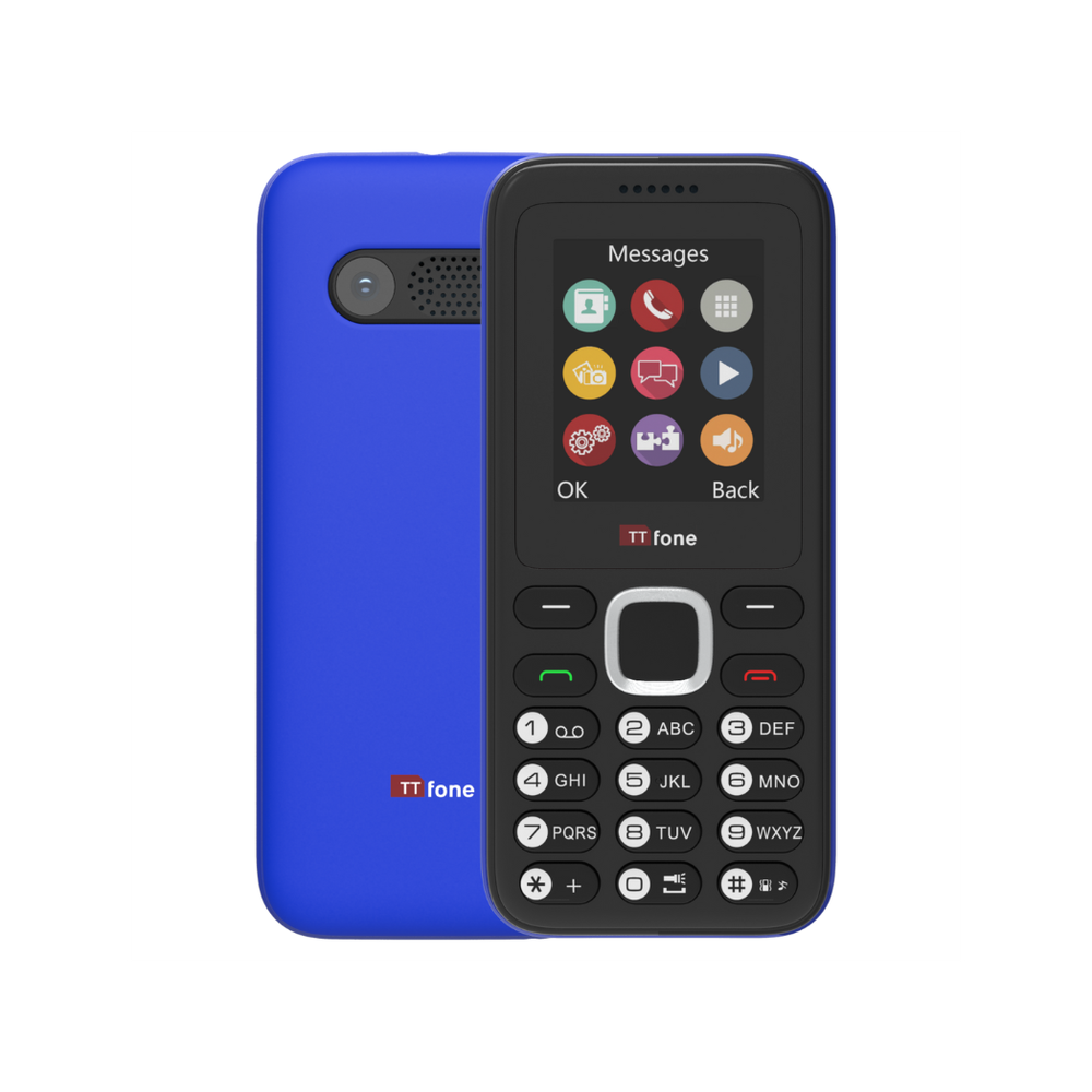 High-Quality TTfone TT150 Blue Dual SIM w/ Mains Charger