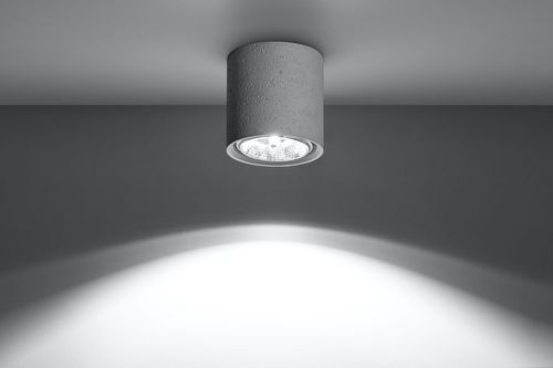 مصباح سقف CULLO خرساني رمادي بتصميم "لوفت" دائري LED GU10