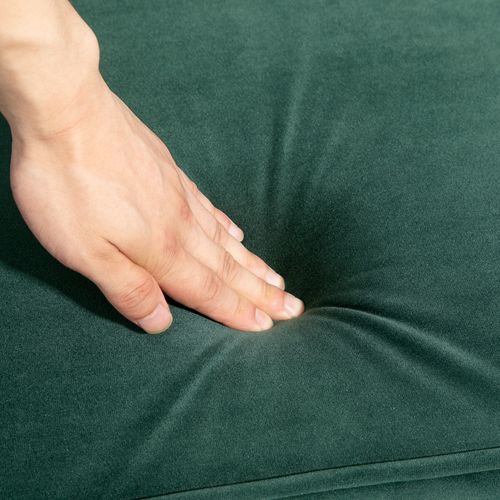 HOMCOM Convertible Sofa Futon Velvet-Touch Tufted Couch Sofa Bed