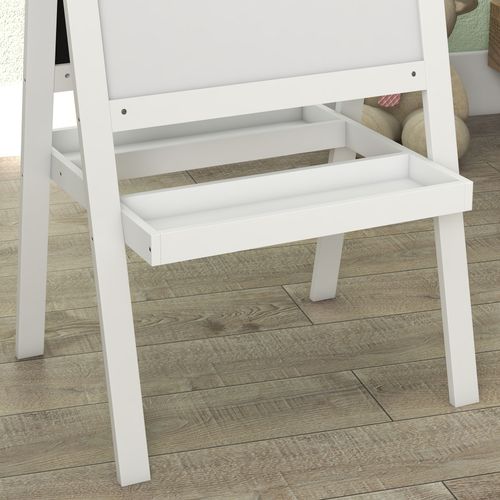 AIYAPLAY 2-in-1 Double-Sided Easel for Kids, with Storage Shelf- Blue