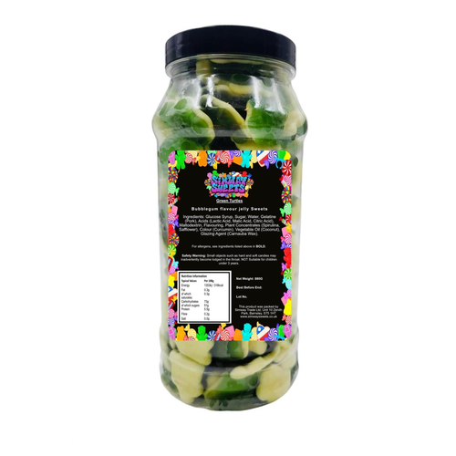 Gummy Green Turtles Retro Sweets Gift Jar - 880g